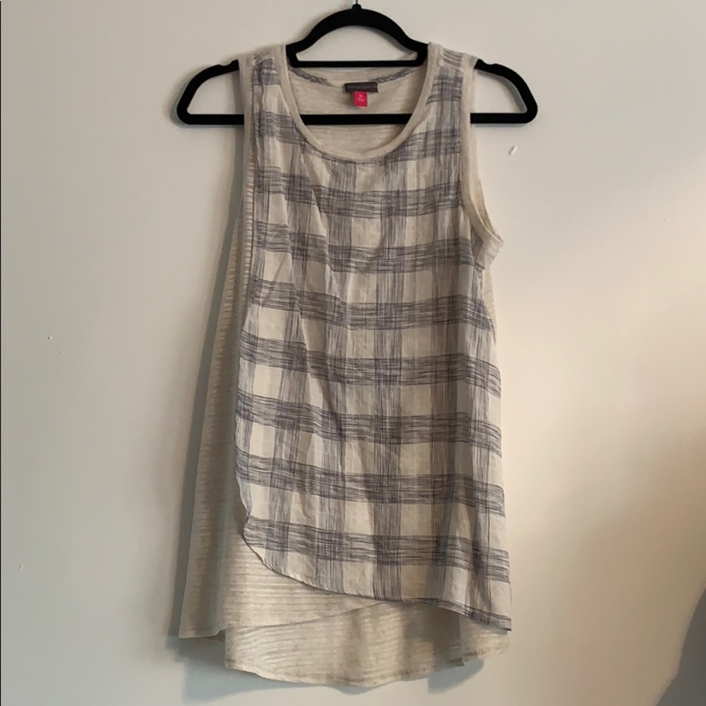 Vince Comuto sheer patterned tank